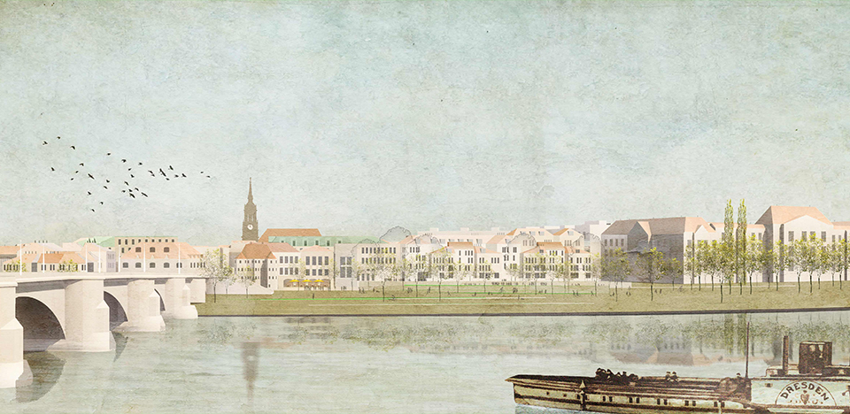 Königsufer und Neustädter Markt Dresden Entwurf ksg 2. Phase